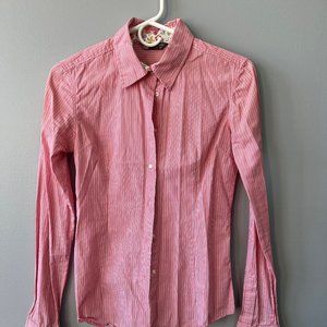 Shirt, brand Kenvelo, size XS, salmon pink and white